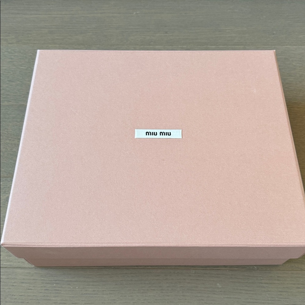 Miu Miu Empty Pink Gift Shoe Box L12" x W10.5” x H4.4" Tissue Paper Ribbon - Picture 9 of 12